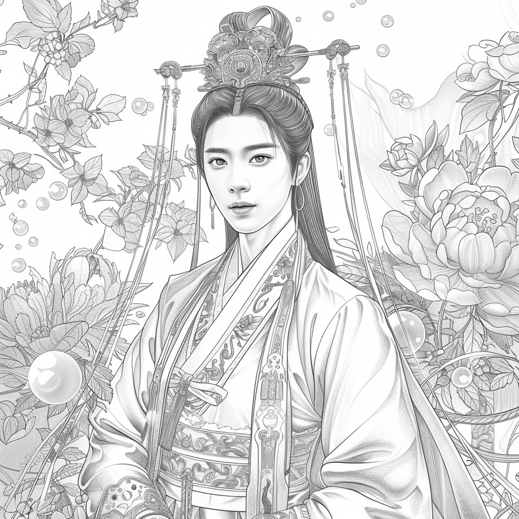 Floral hanbok