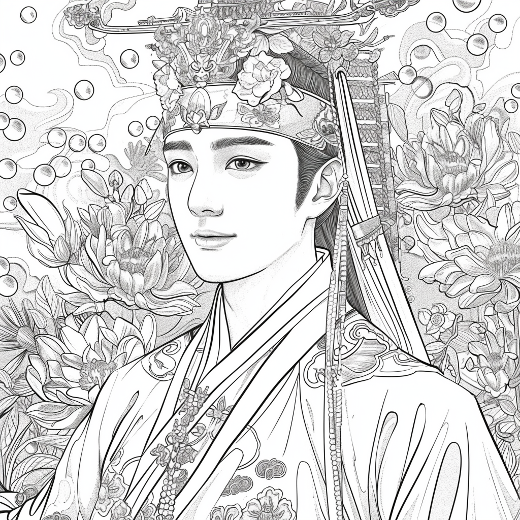 Floral hanbok