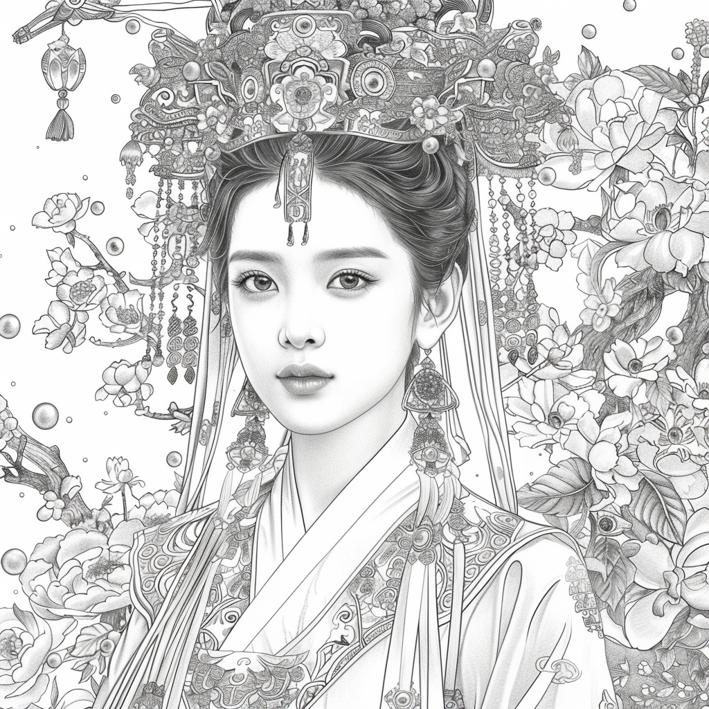 Harmony of eleganceGolden Dawn Princess of Blossoms