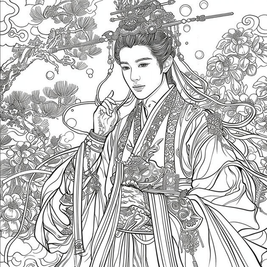 Harmony of eleganceGolden Dawn Princess of Blossoms