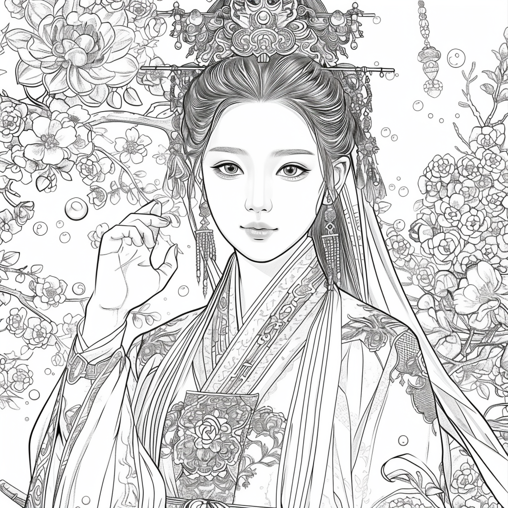 Floral hanbok