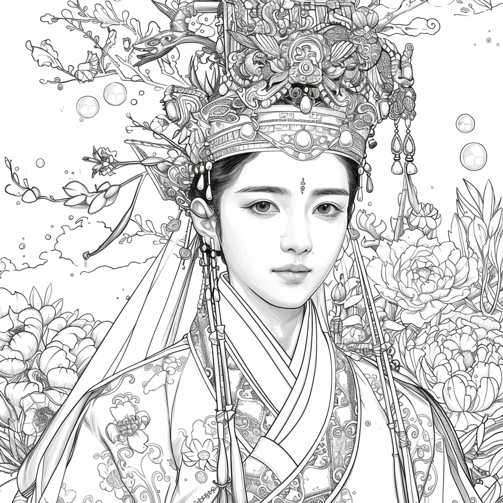 Floral hanbok