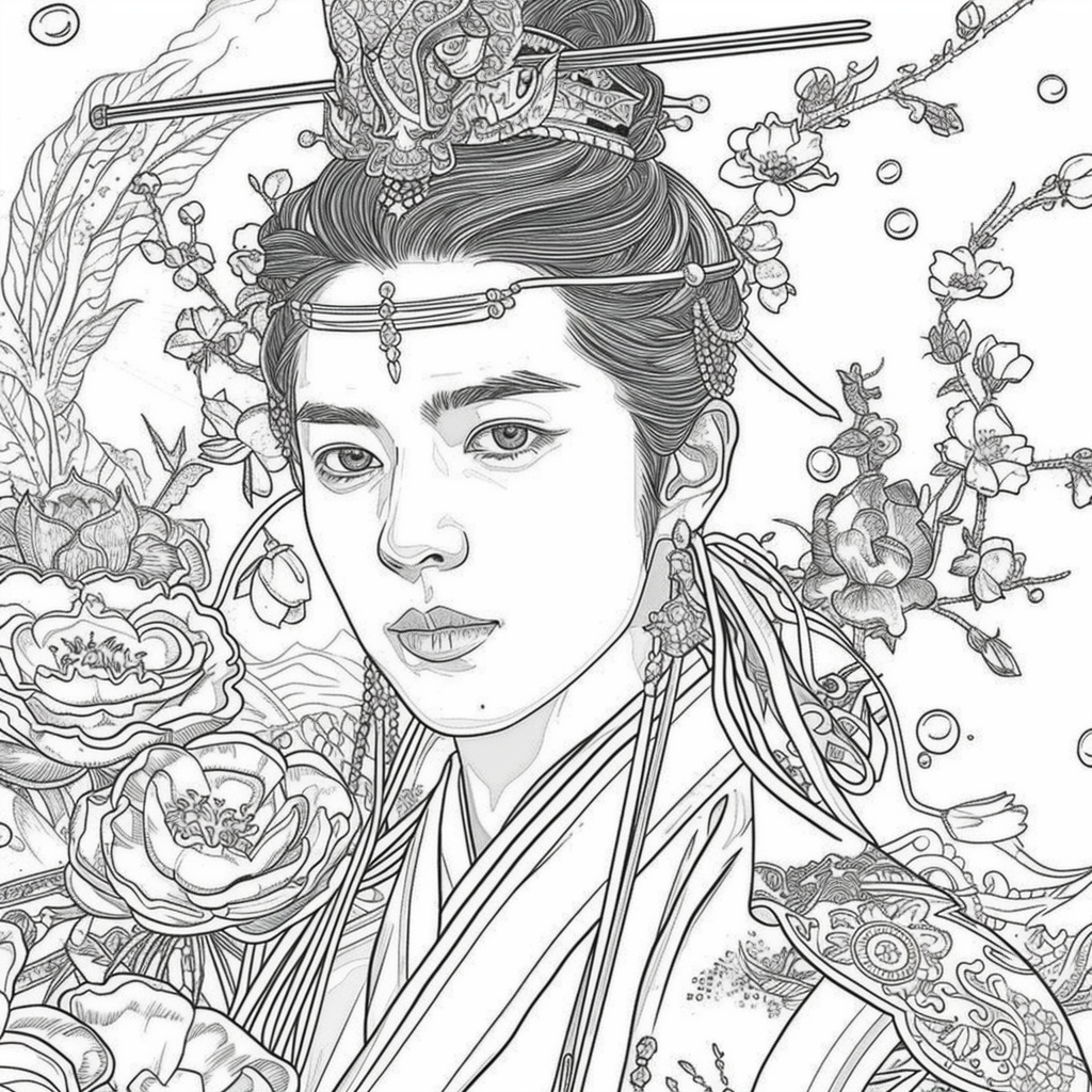 Floral hanbok