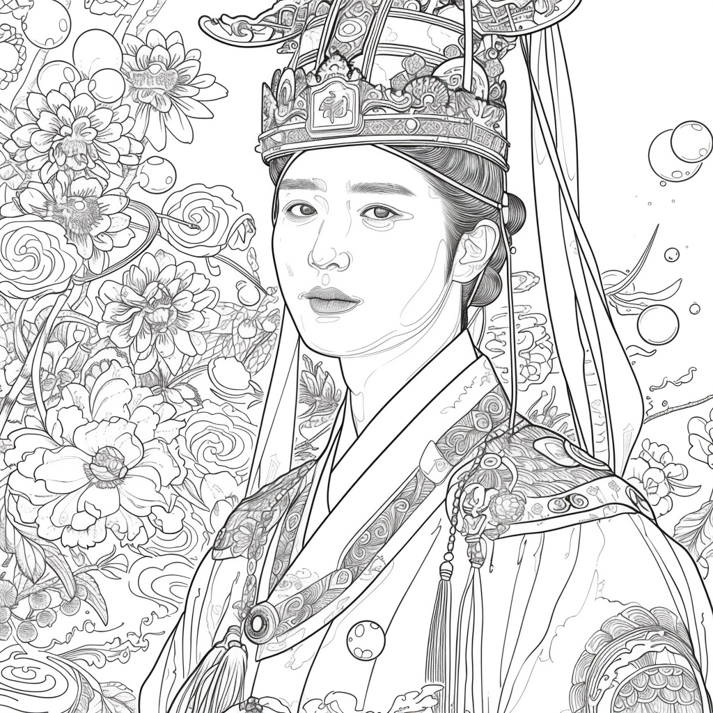 Floral hanbok