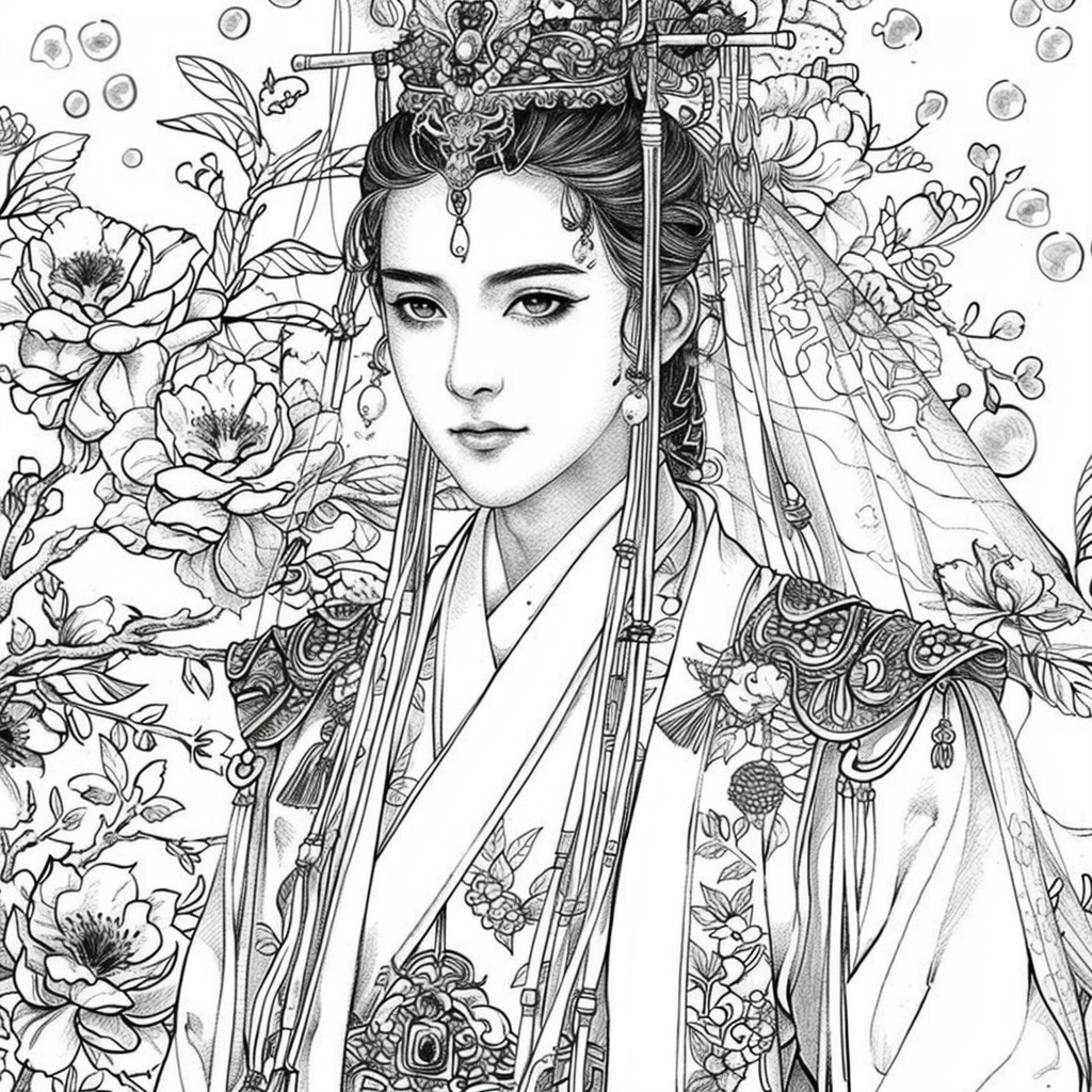 Floral hanbok