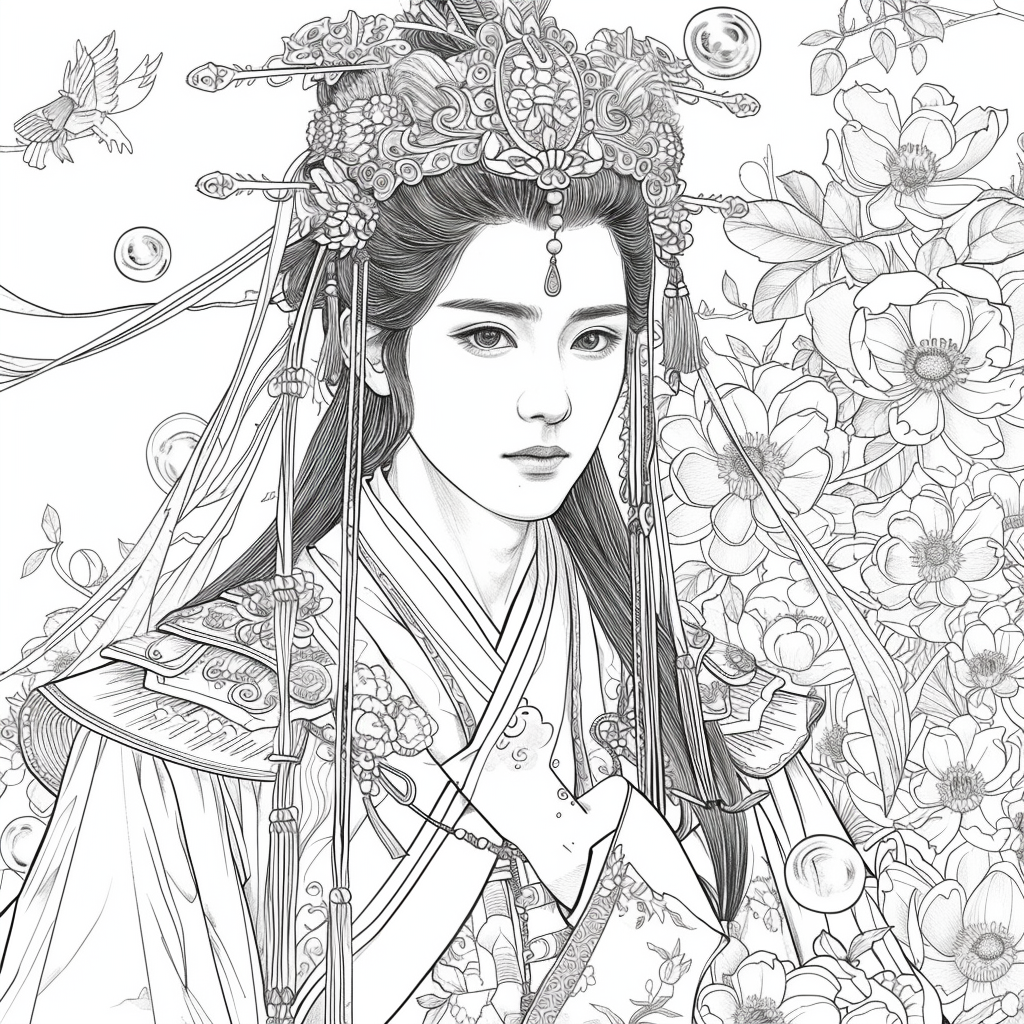 Floral hanbok