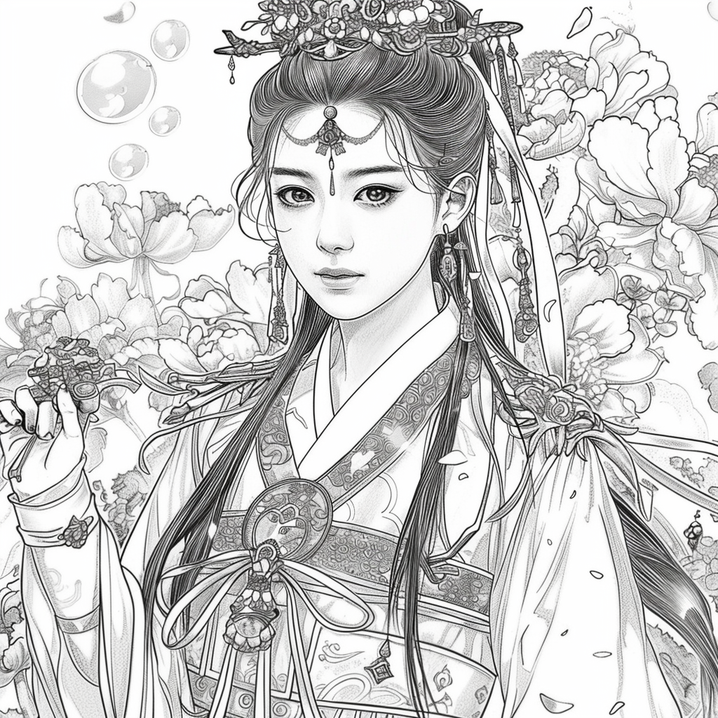 Floral hanbok