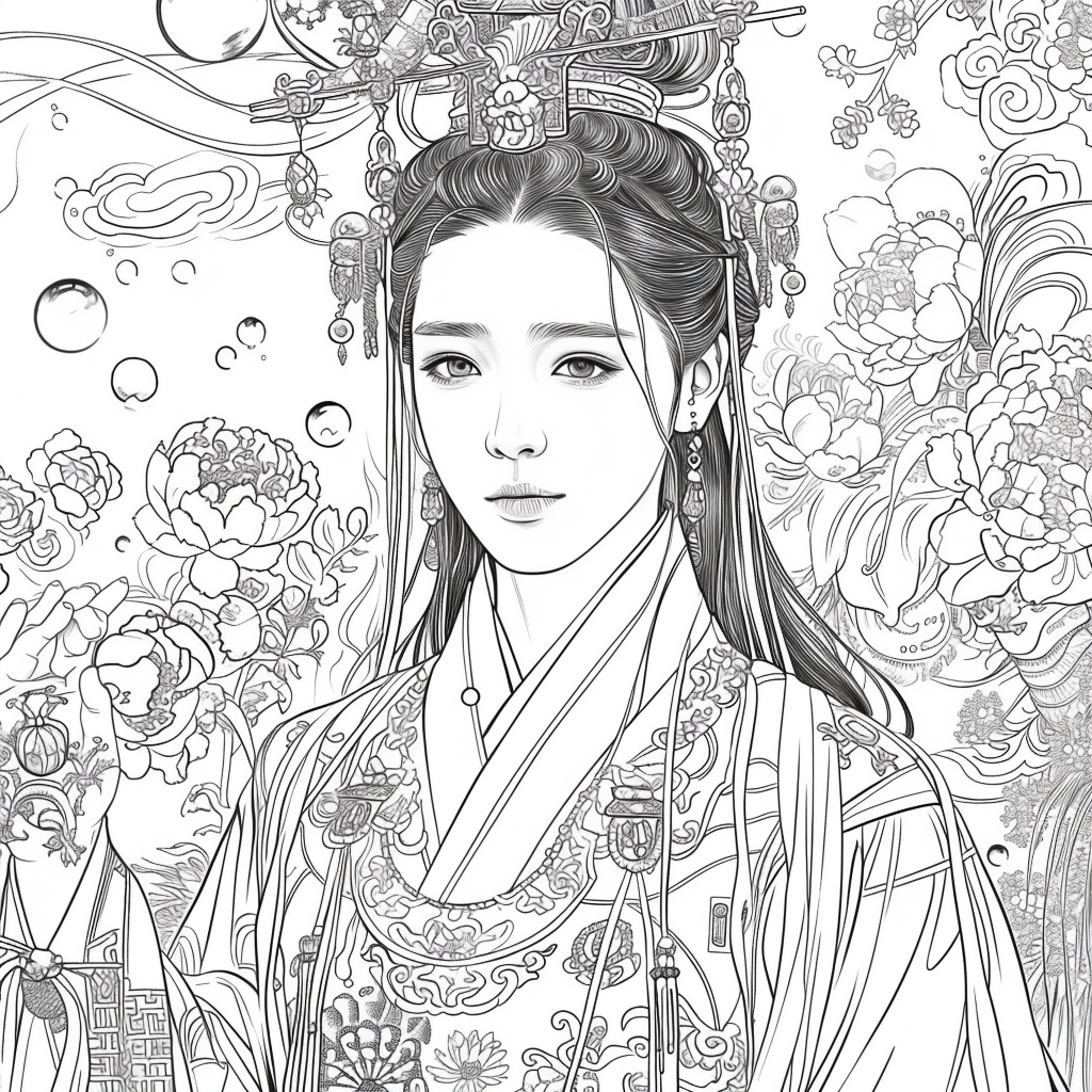 Harmony of eleganceGolden Dawn Princess of Blossoms