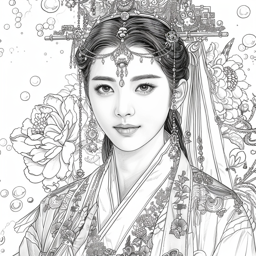 Harmony of eleganceGolden Dawn Princess of Blossoms