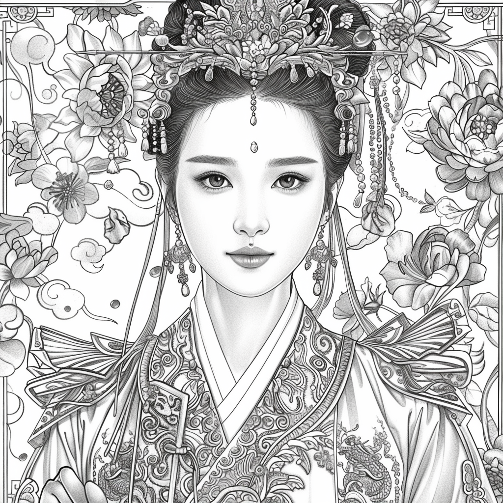 Harmony of eleganceGolden Dawn Princess of Blossoms