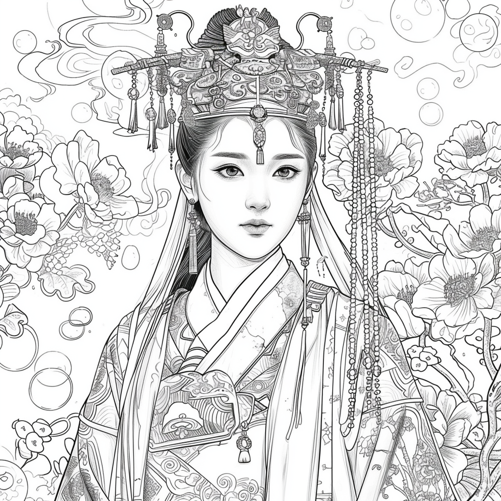Harmony of eleganceGolden Dawn Princess of Blossoms