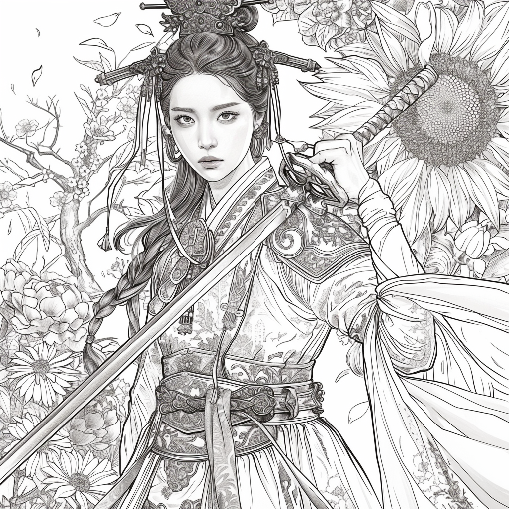 Warrior Queen of the Sunflower Crown