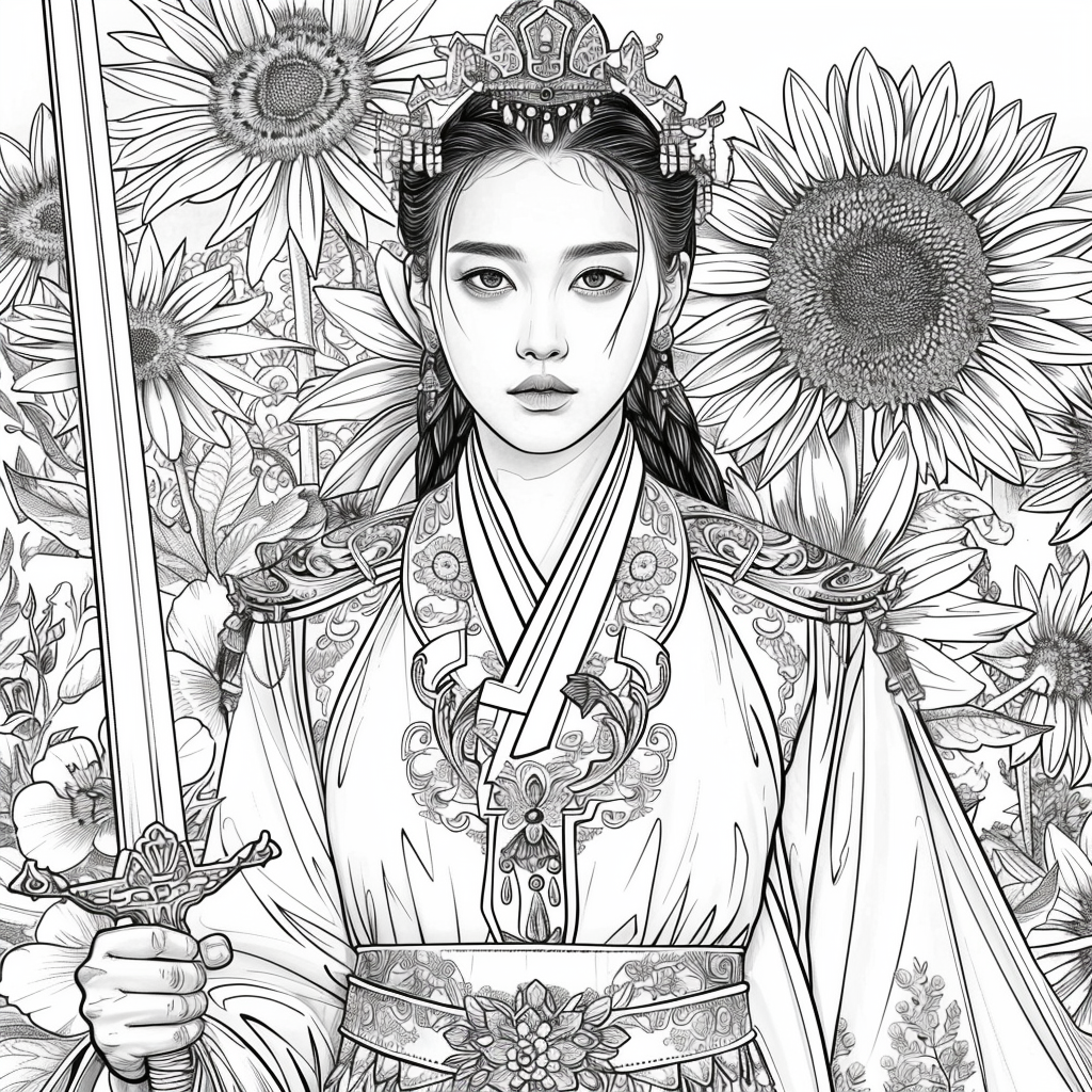 Warrior Queen of the Sunflower Crown
