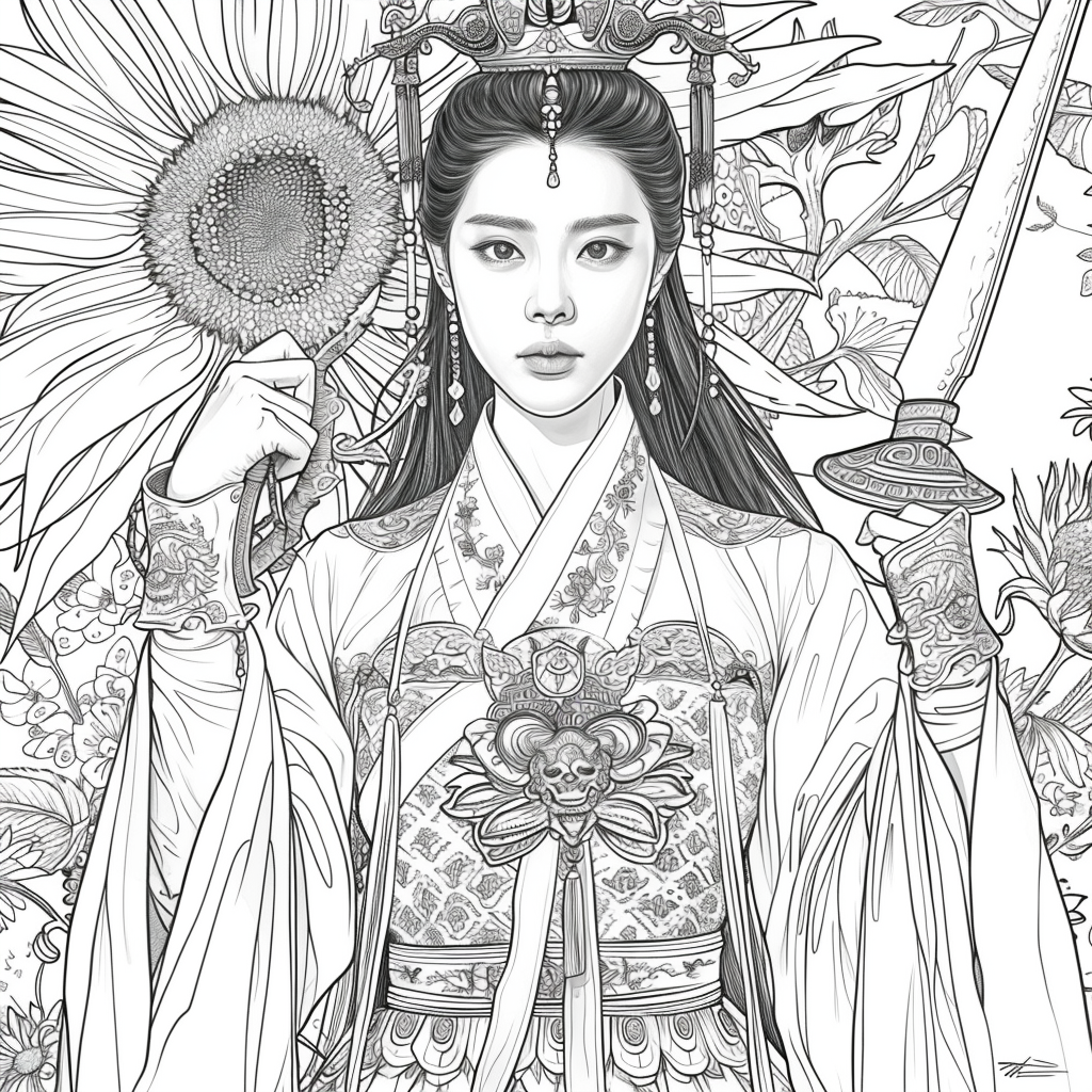 Warrior Queen of the Sunflower Crown