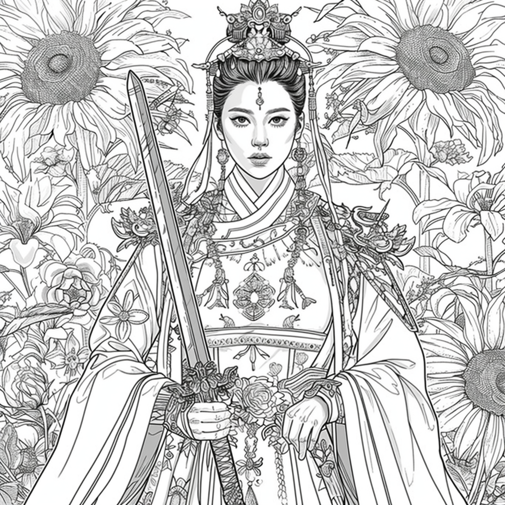 Warrior Queen of the Sunflower Crown