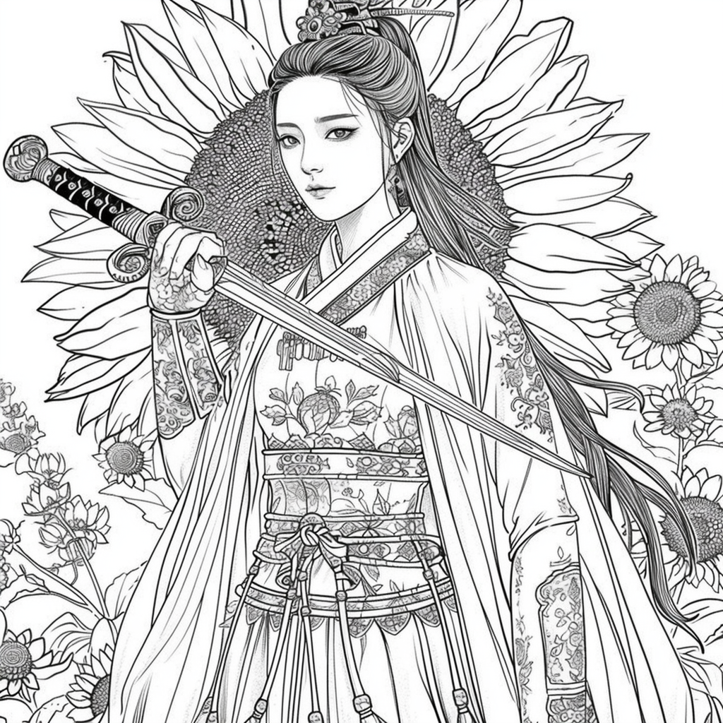 Warrior Queen of the Sunflower Crown