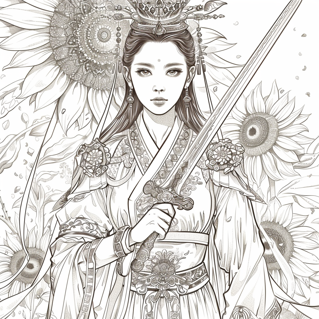 Warrior Queen of the Sunflower Crown