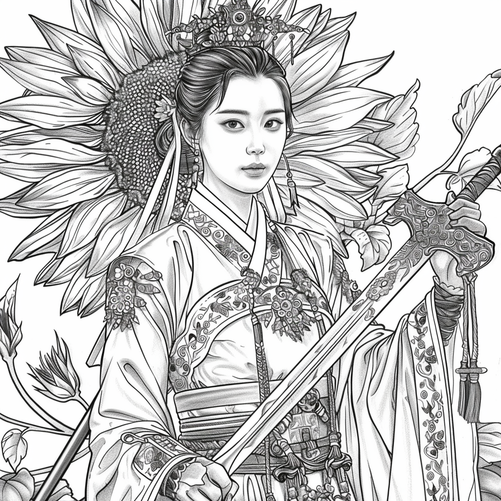 Warrior Queen of the Sunflower Crown