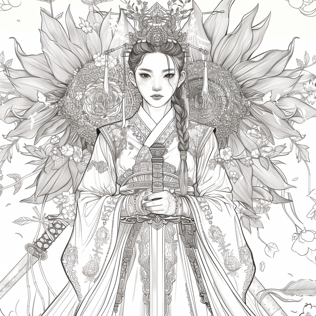 Warrior Queen of the Sunflower Crown