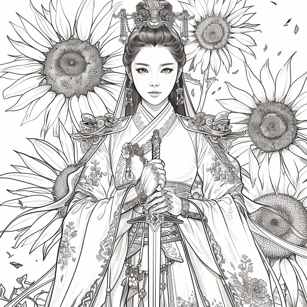 Warrior Queen of the Sunflower Crown