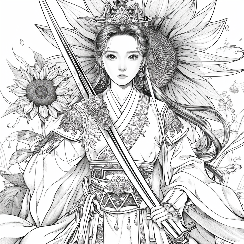 Warrior Queen of the Sunflower Crown