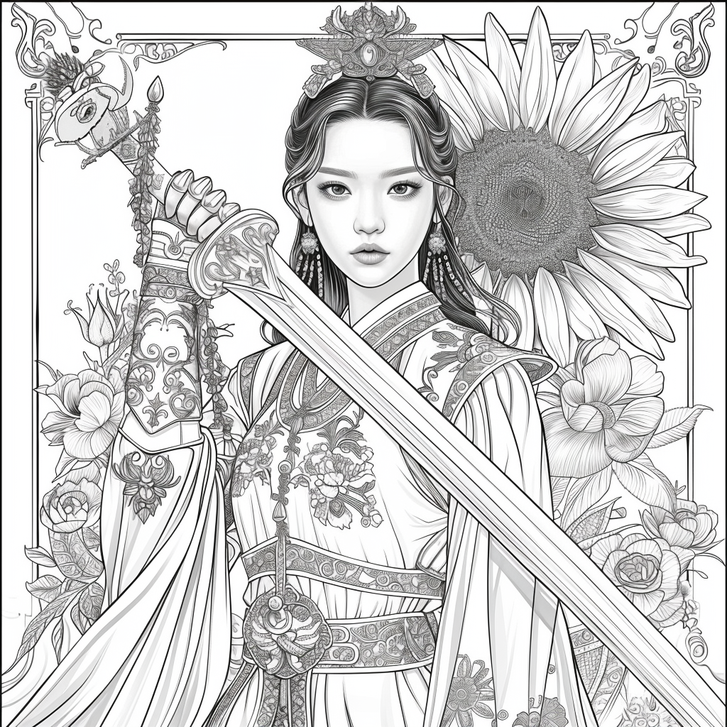 Warrior Queen of the Sunflower Crown
