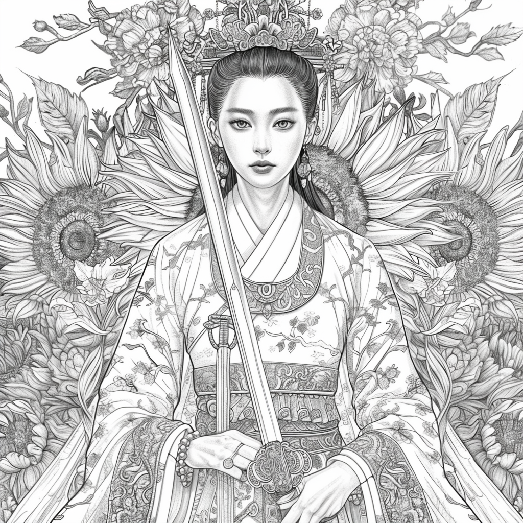 Warrior Queen of the Sunflower Crown
