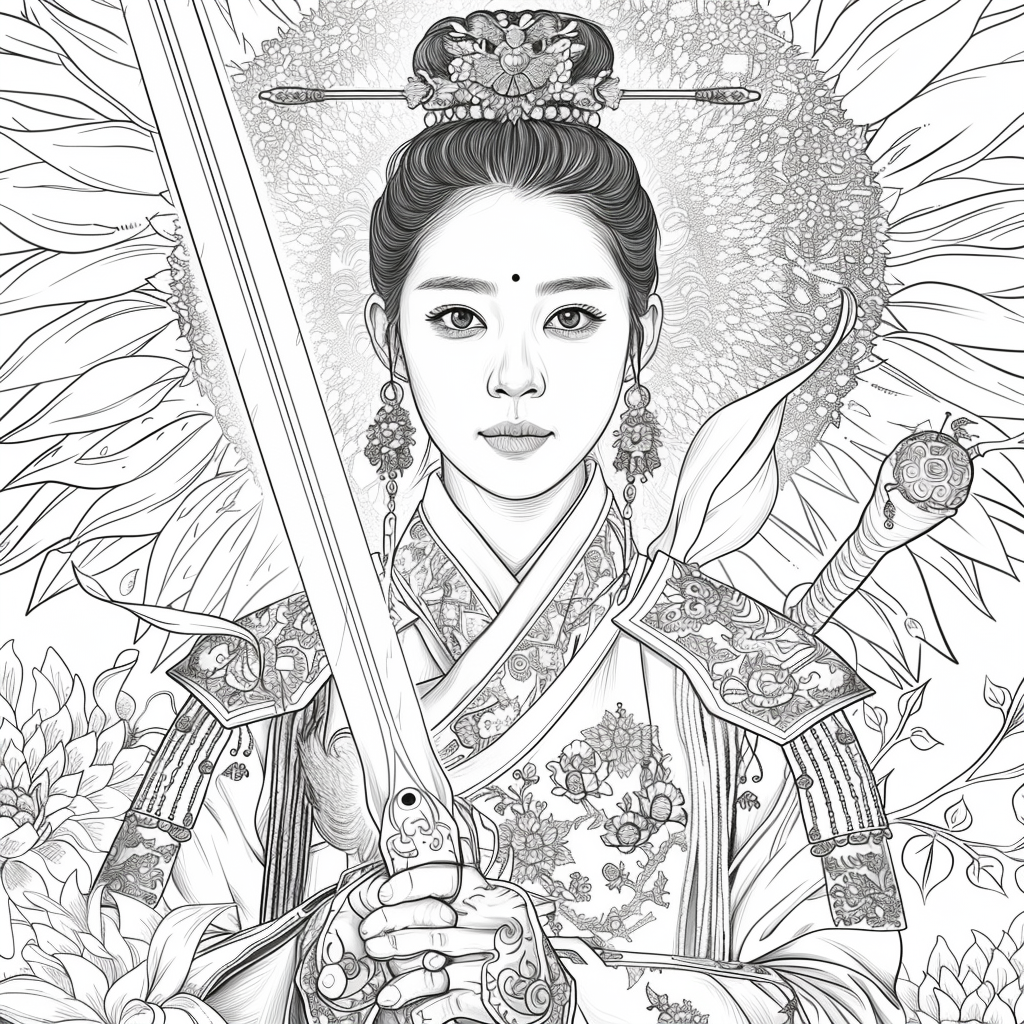 Warrior Queen of the Sunflower Crown