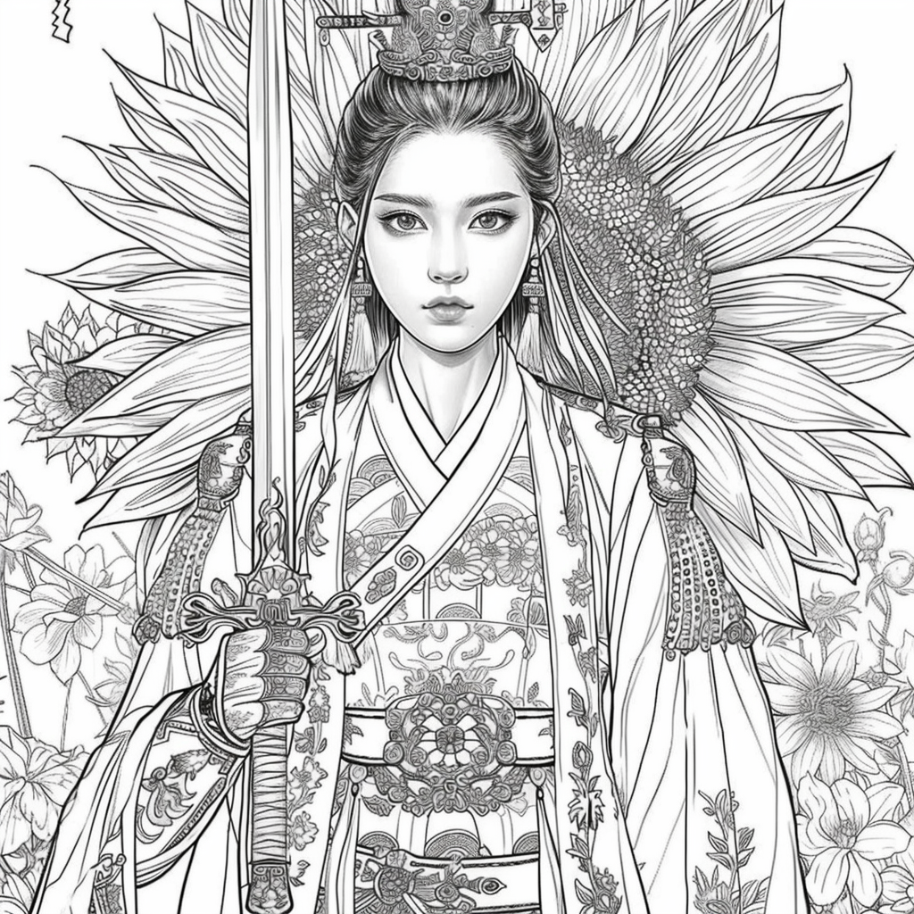Warrior Queen of the Sunflower Crown