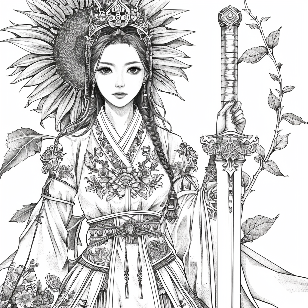 Warrior Queen of the Sunflower Crown