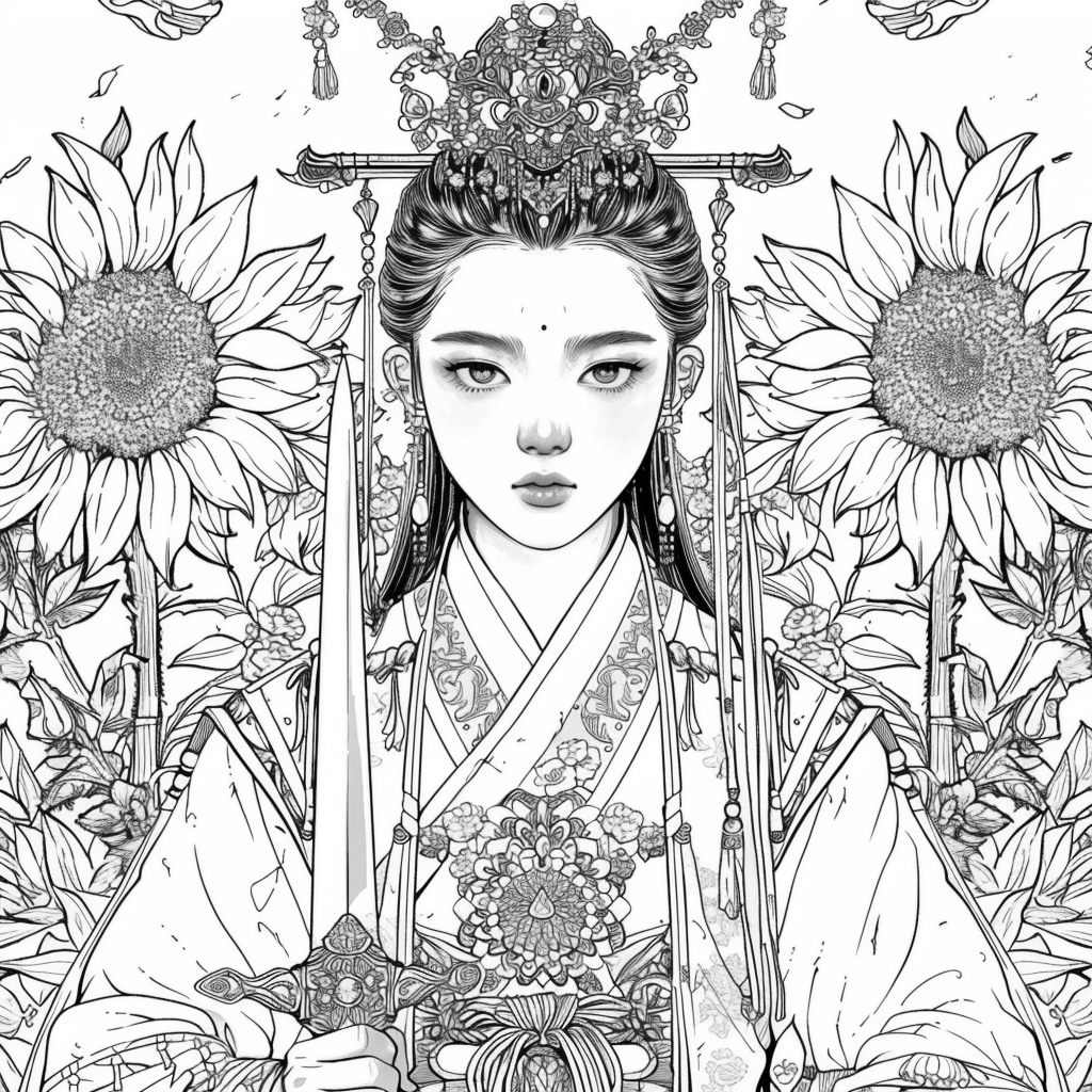 Warrior Queen of the Sunflower Crown