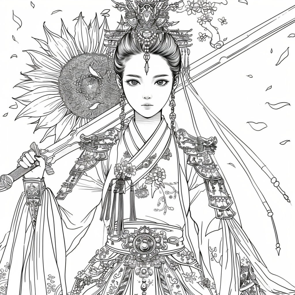 Warrior Queen of the Sunflower Crown