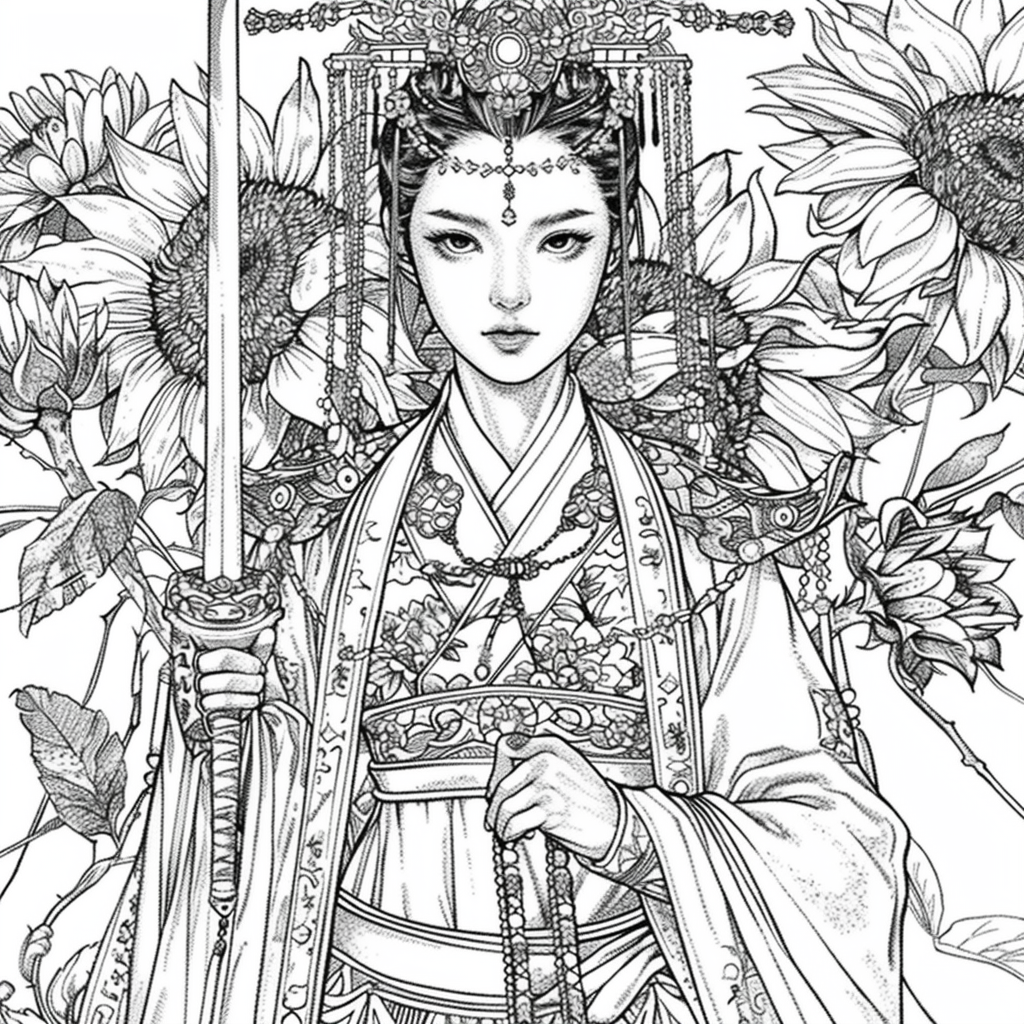 Warrior Queen of the Sunflower Crown