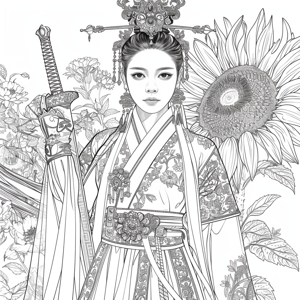 Warrior Queen of the Sunflower Crown