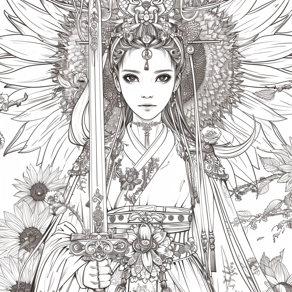 Warrior Queen of the Sunflower Crown