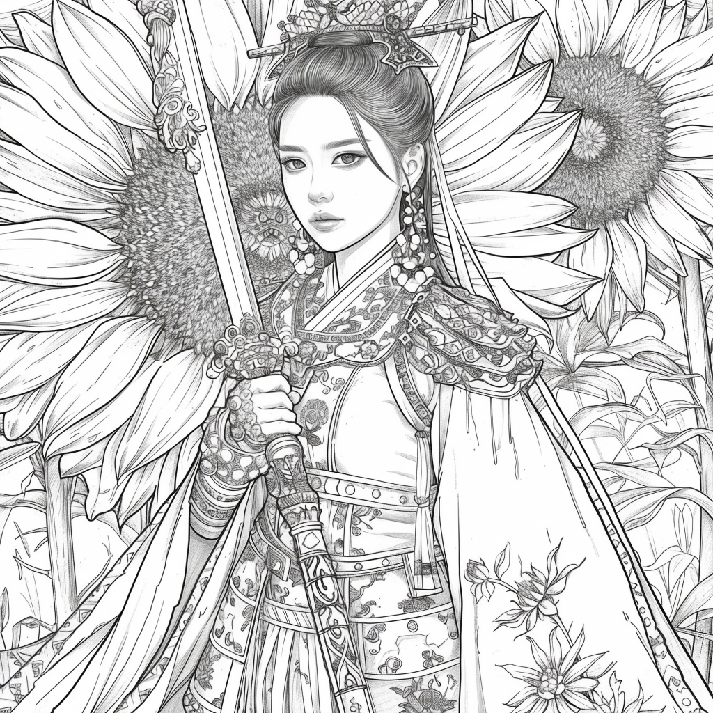 Warrior Queen of the Sunflower Crown