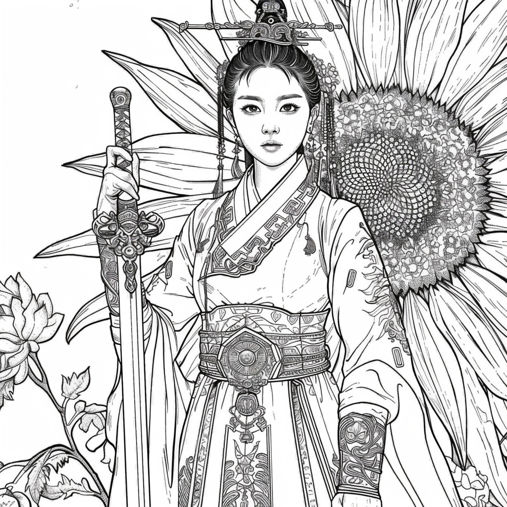 Warrior Queen of the Sunflower Crown