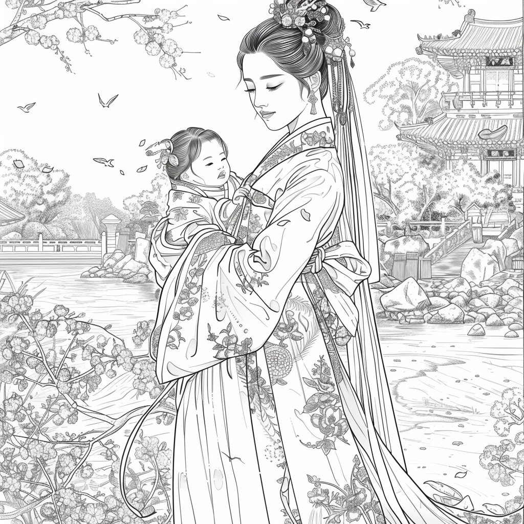Eternal Grace: Mother and Child in Royal Hanbok