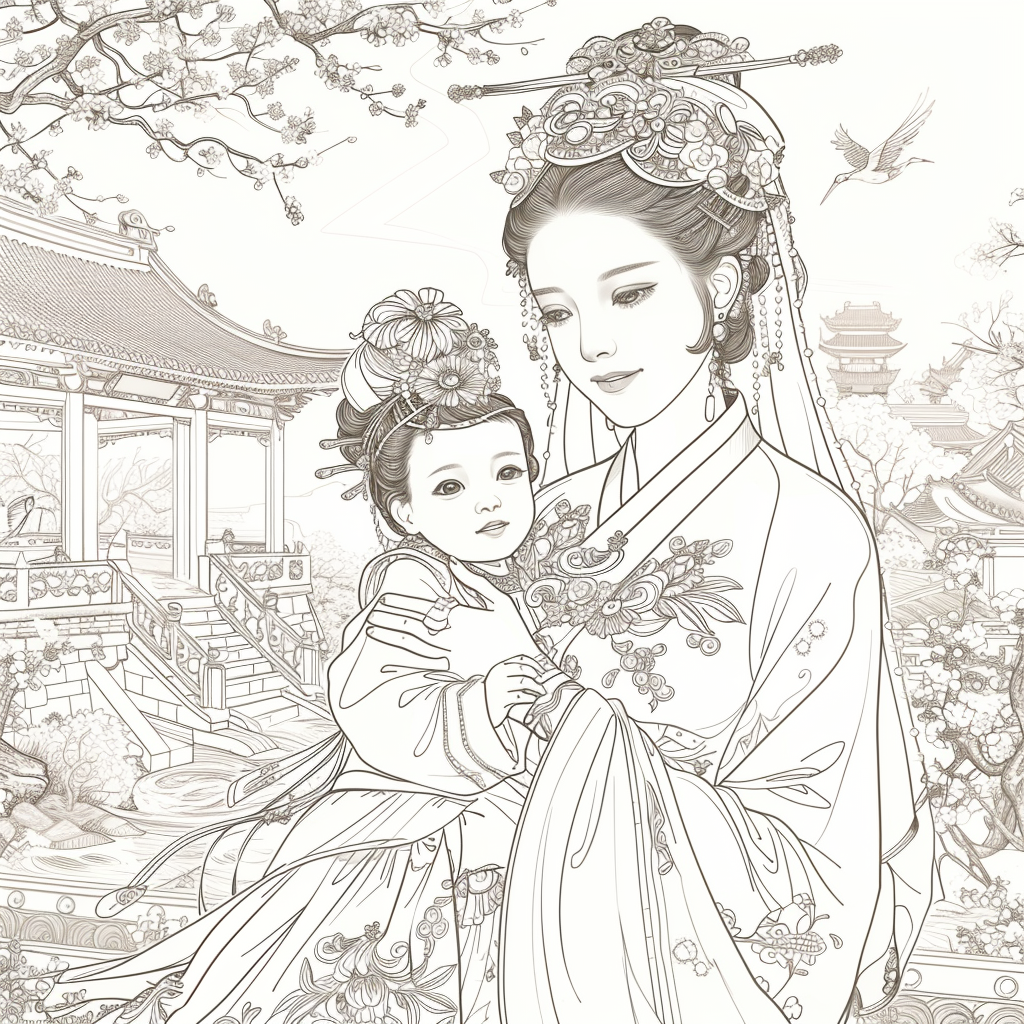 Eternal Grace: Mother and Child in Royal Hanbok
