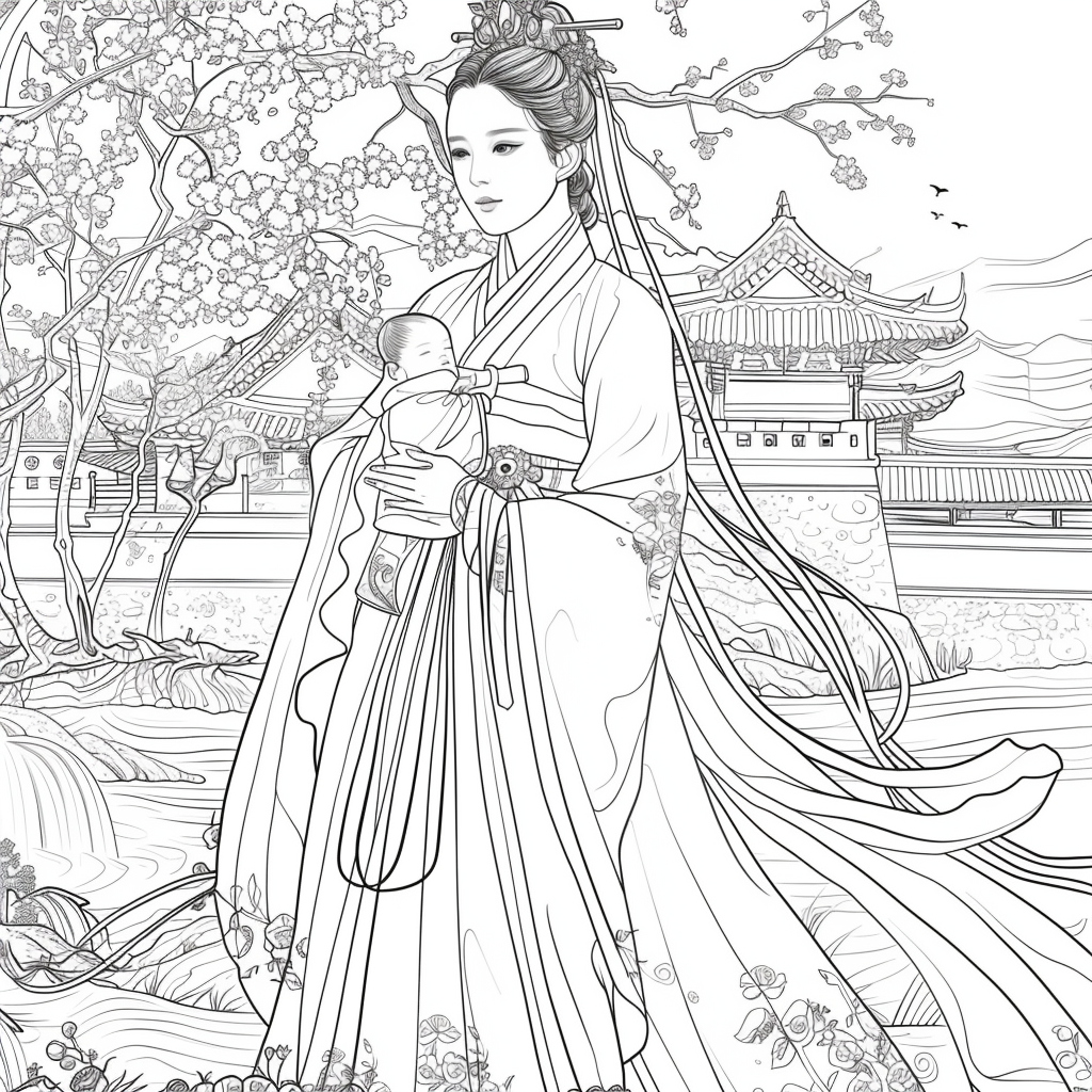 Eternal Grace: Mother and Child in Royal Hanbok
