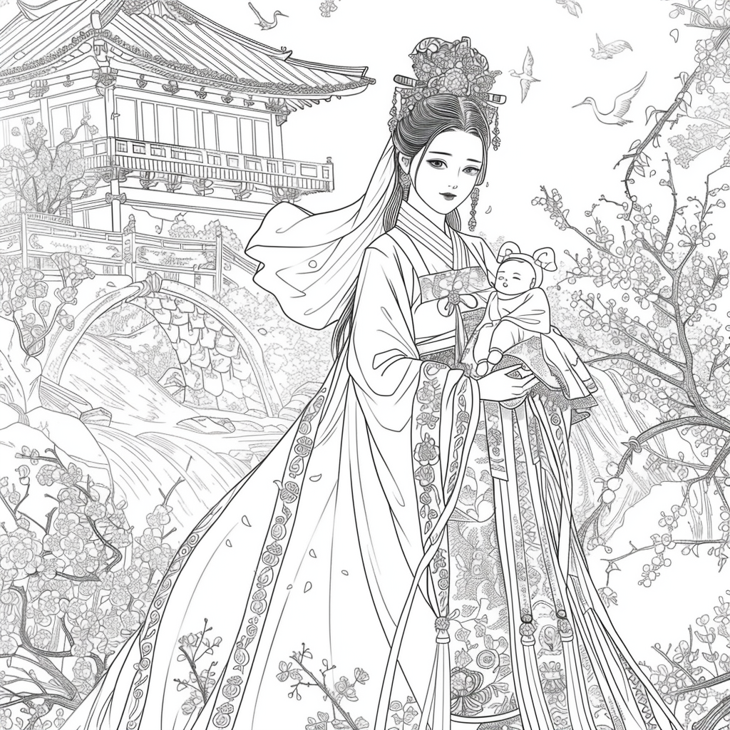 Eternal Grace: Mother and Child in Royal Hanbok