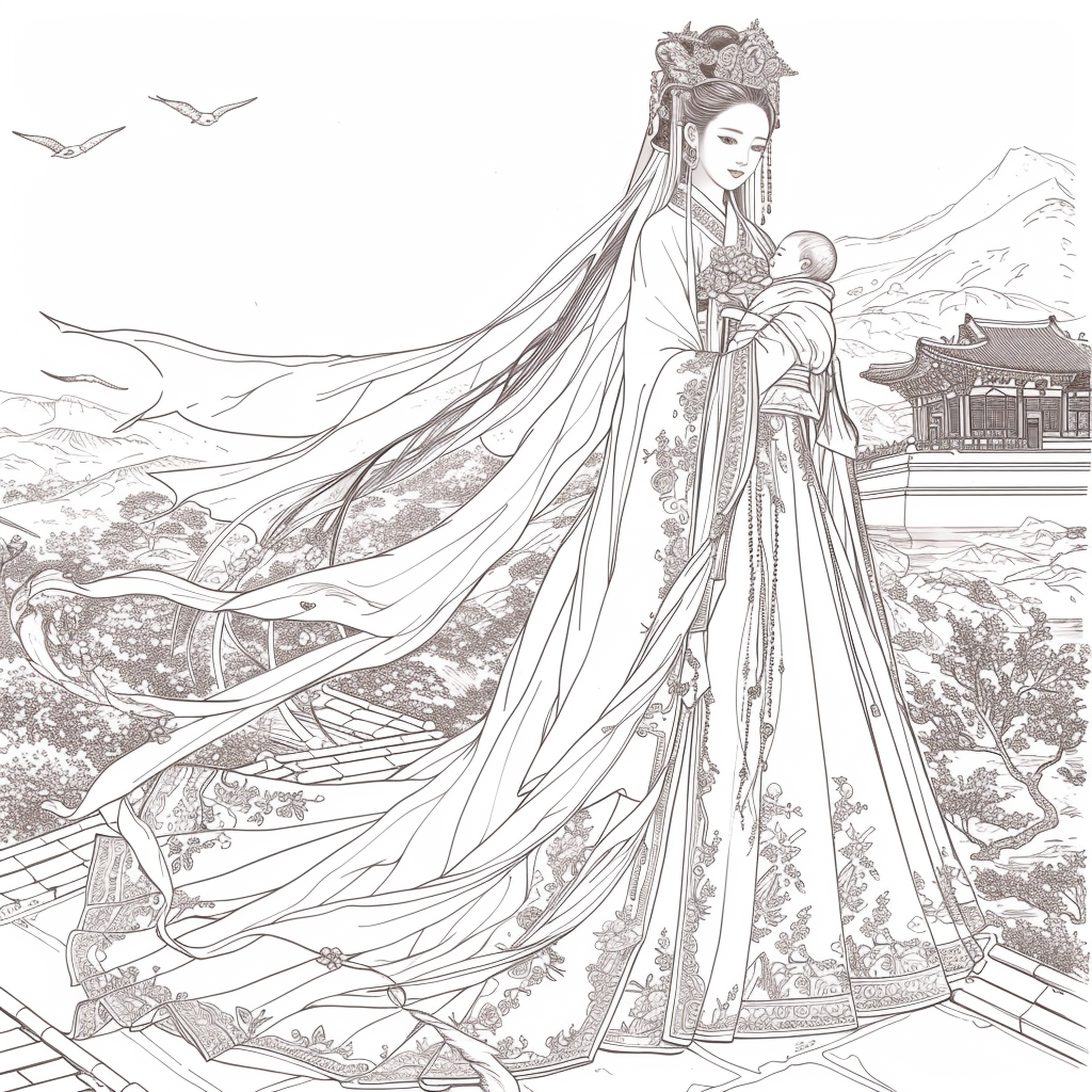 Eternal Grace: Mother and Child in Royal Hanbok