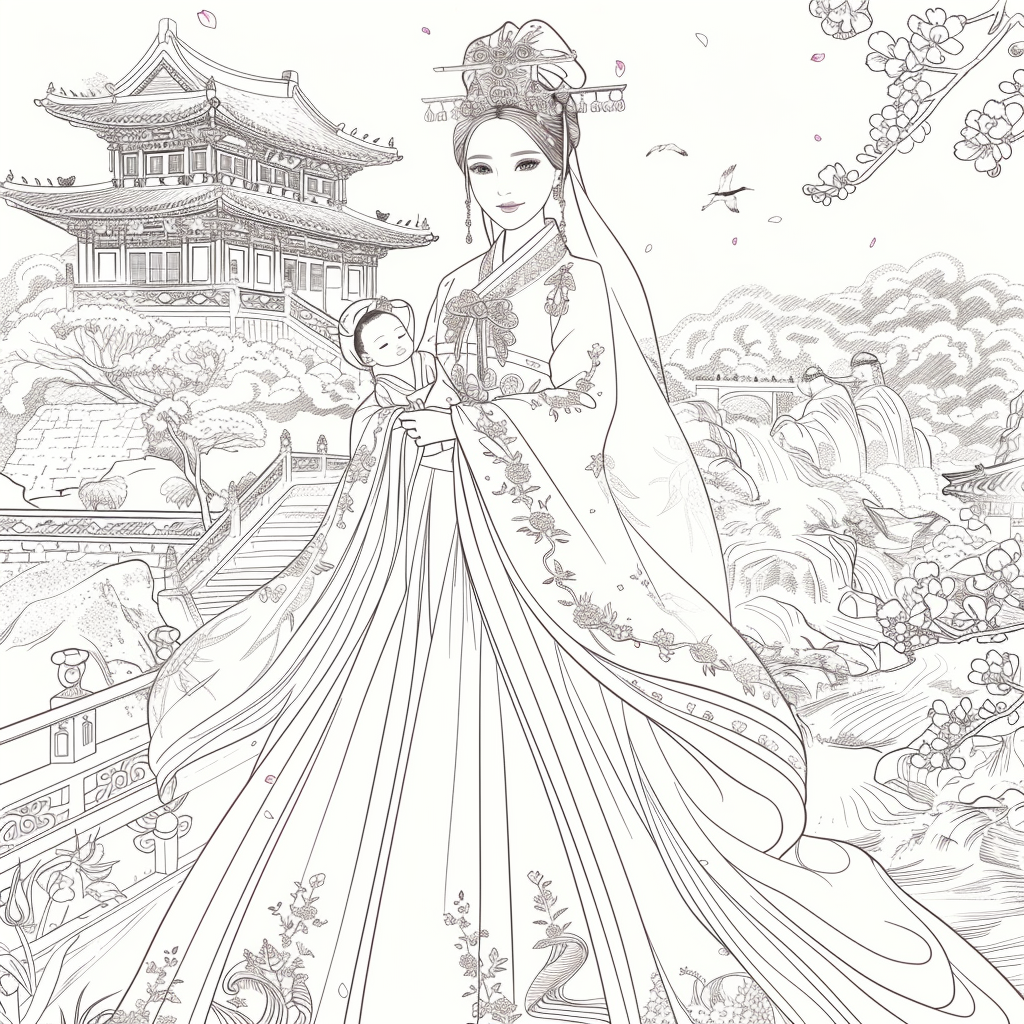 Eternal Grace: Mother and Child in Royal Hanbok