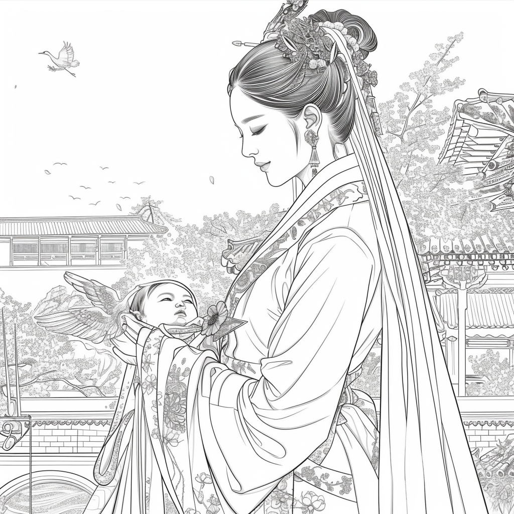 Eternal Grace: Mother and Child in Royal Hanbok
