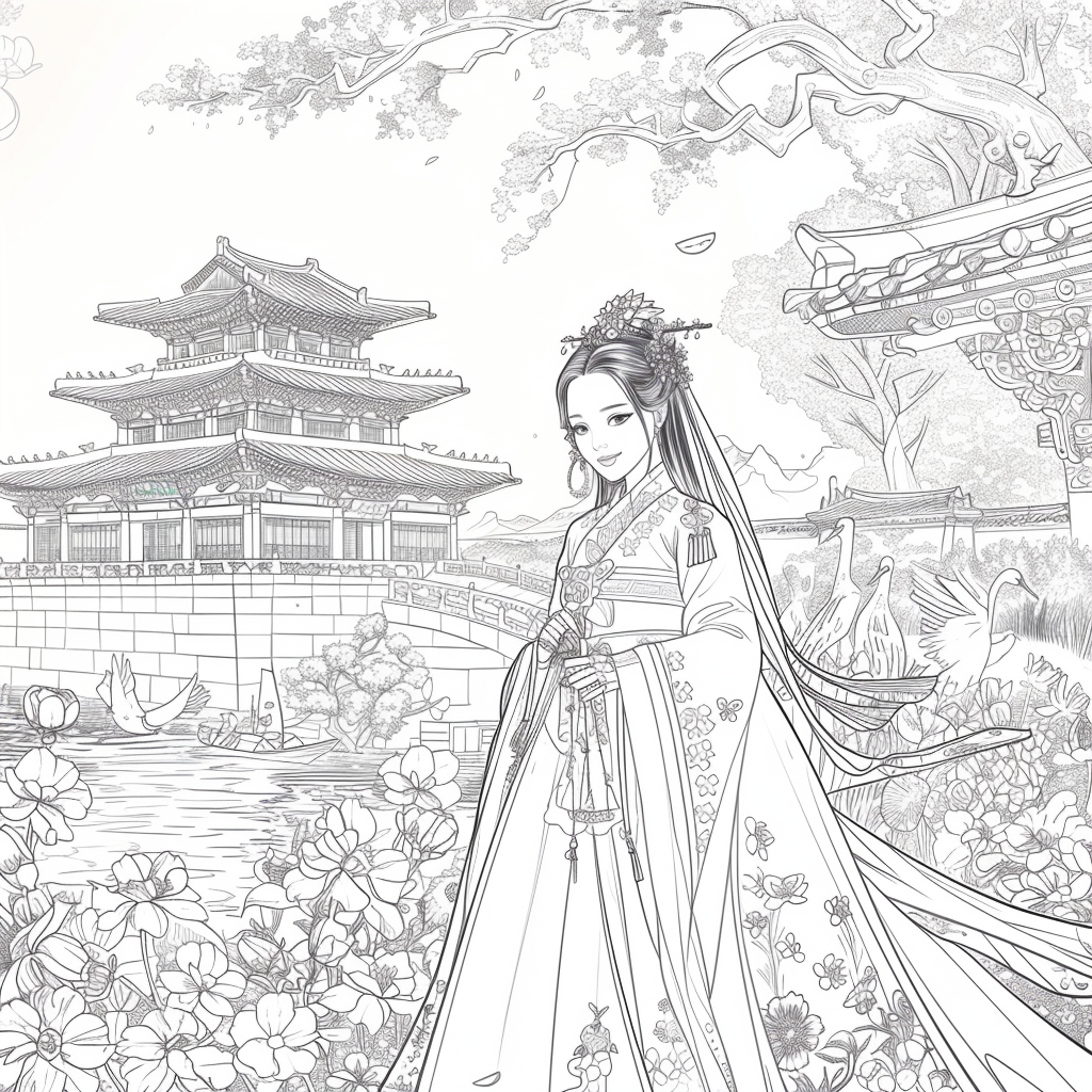A Royal Vision in Hanbok Splendor