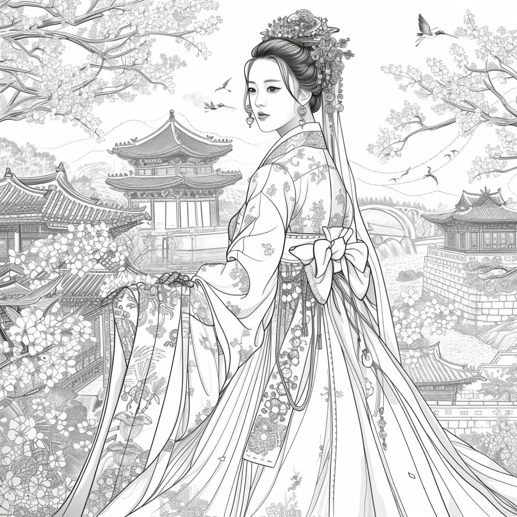 A Royal Vision in Hanbok Splendor