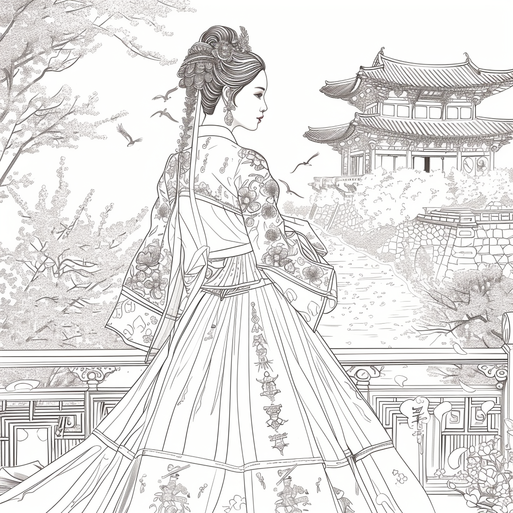A Royal Vision in Hanbok Splendor