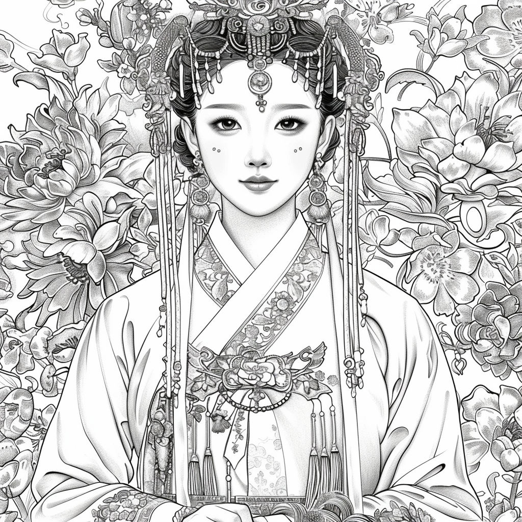 Crimson Elegance: The Korean Bride in Red Hanbok