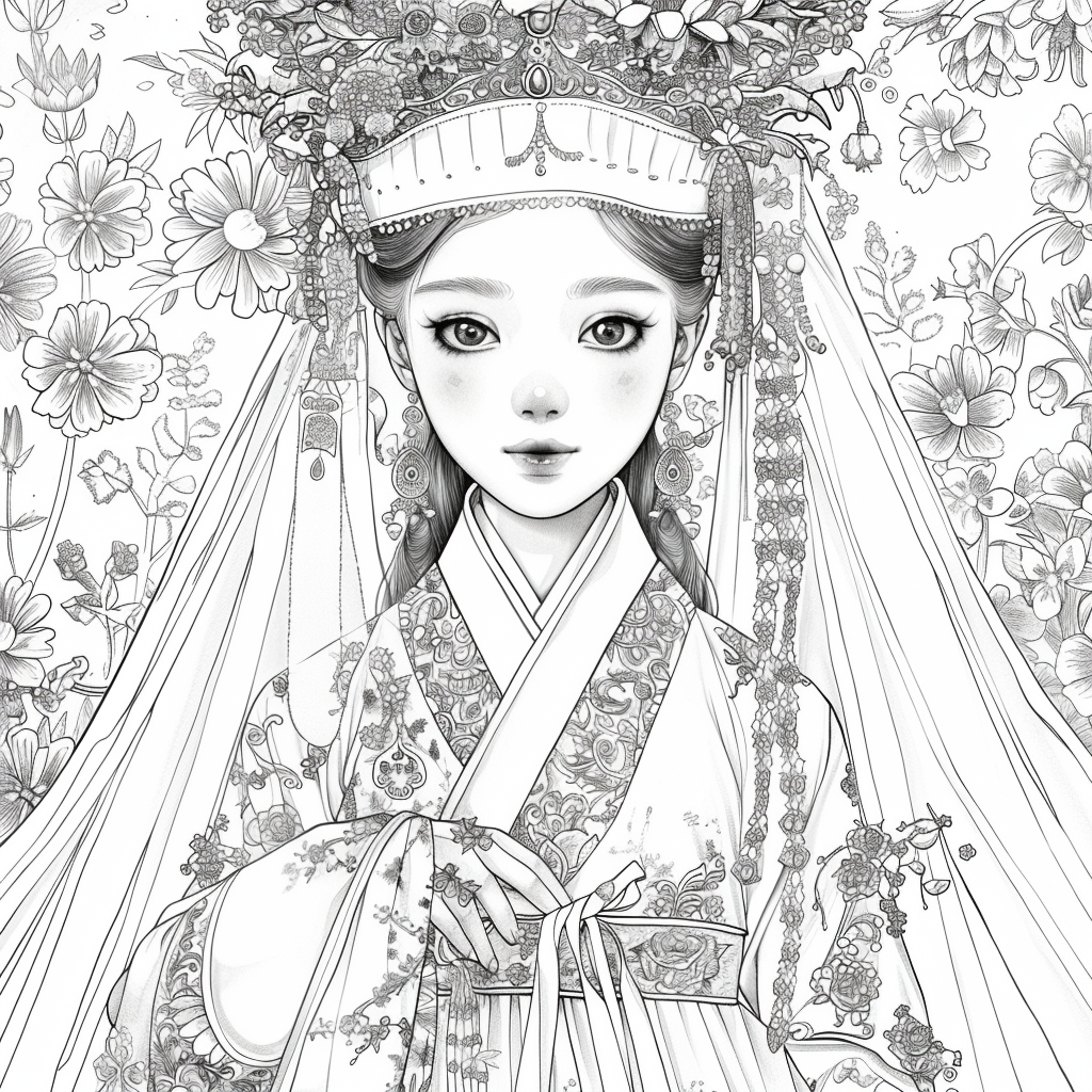 Crimson Elegance: The Korean Bride in Red Hanbok