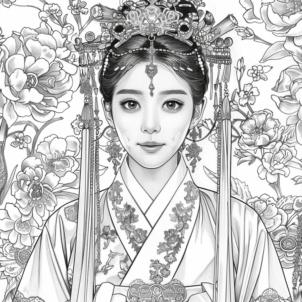 Crimson Elegance: The Korean Bride in Red Hanbok